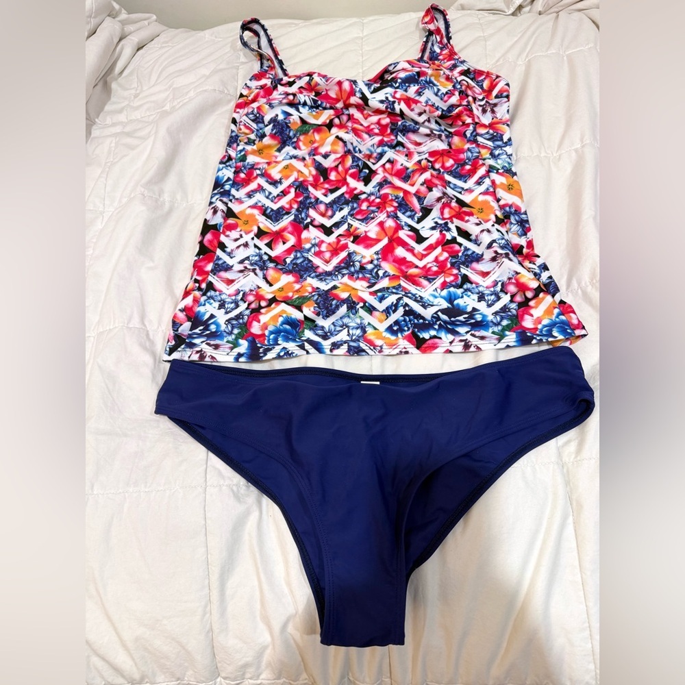 Floral Print Tankini set sz XL